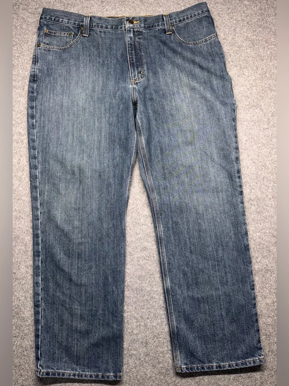 Carhartt Mens 40x30 Relaxed Fit Holter Jeans Denim Blue 101483 Straight Leg